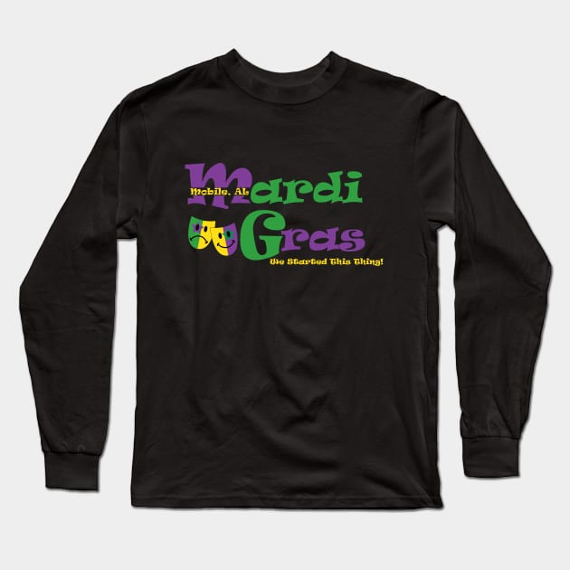 Mobile Mardi Gras Long Sleeve T-Shirt by TheAparrelPub